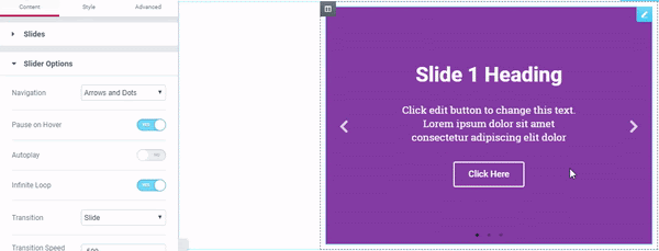 Elementorスライドの無限ループ表示・アニメーションgif